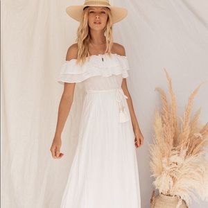 NWT 12th Tribe Sun Kissed White Maxi Dress - Sm/Md